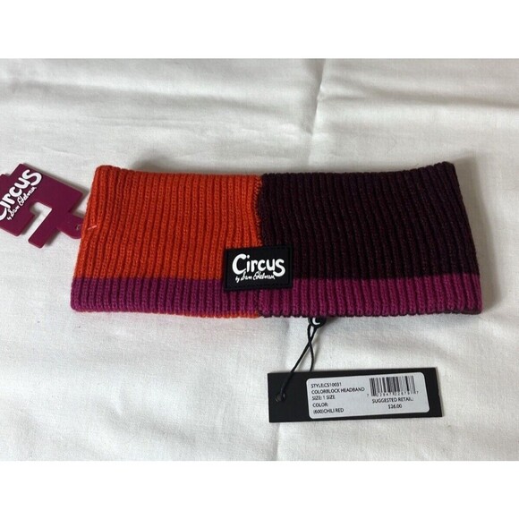 Circus by Sam Edelman 3pc Hat Headband Glove Set Sparkle Stripe Multicolor NWT - Picture 5 of 9